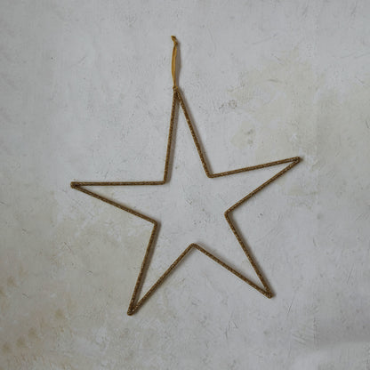 Hanging Metal and Glass Star Ornament