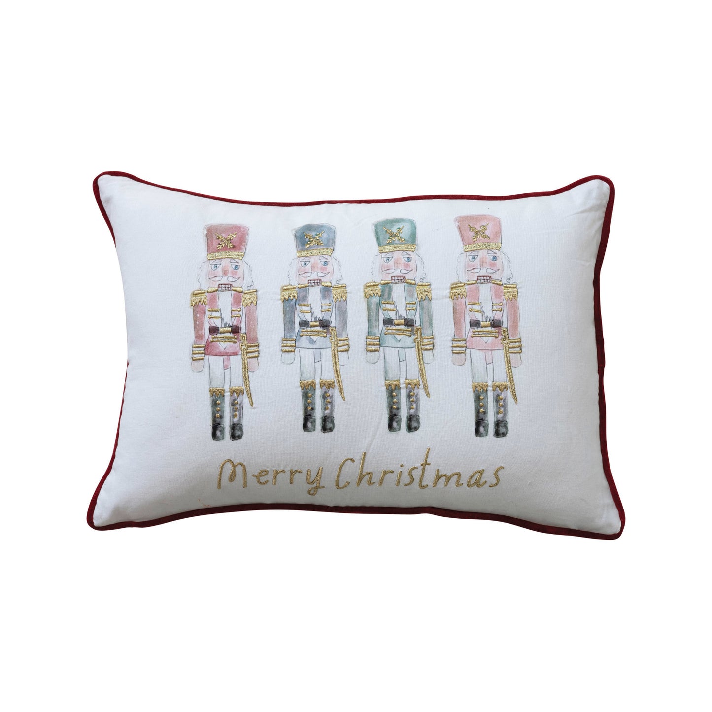 Cotton Nutcracker Lumbar Pillow