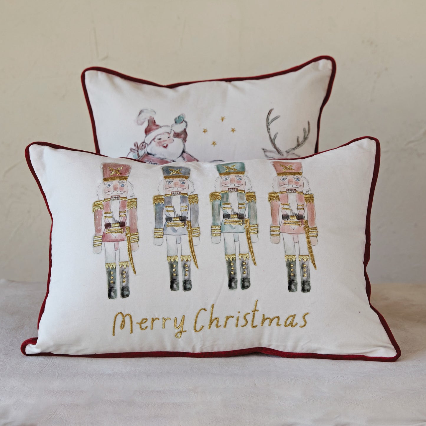 Cotton Nutcracker Lumbar Pillow