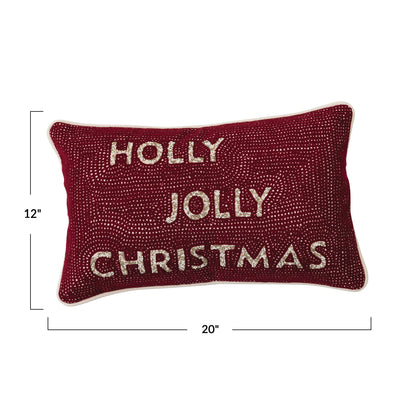 Beaded Cotton Pillow
