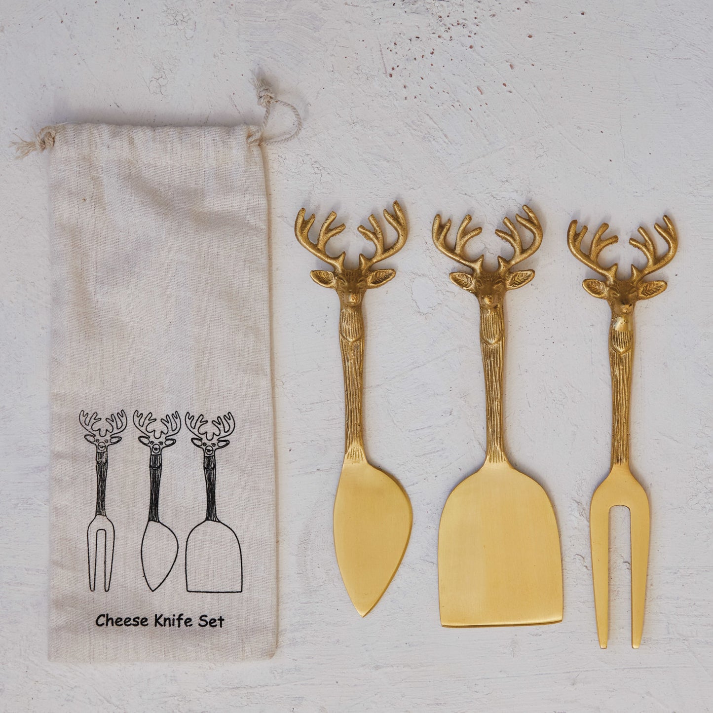 Brass Cheese Knives