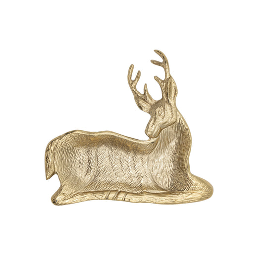 Gold deer tray on a white background