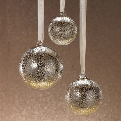 Antique Silver Ball Ornament
