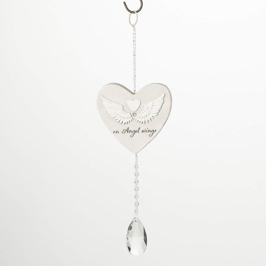 On Angel Wings Memorial Heart