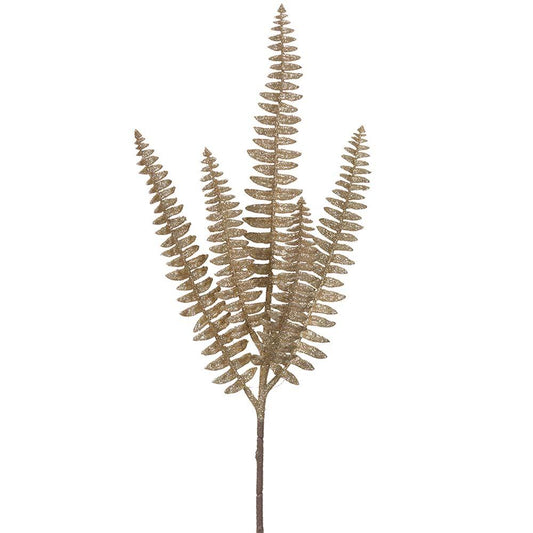25" Glittered Fern Spray
