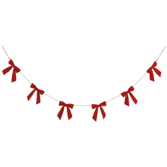 5' Velvet Bow Garland