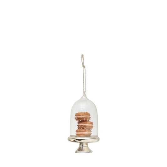 Glass Cloche w/ Macarons Ornament