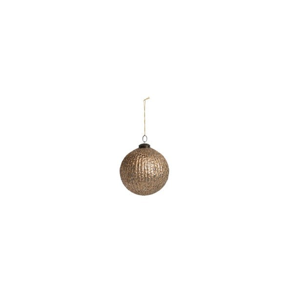 Pleated Glass Ball Ornament