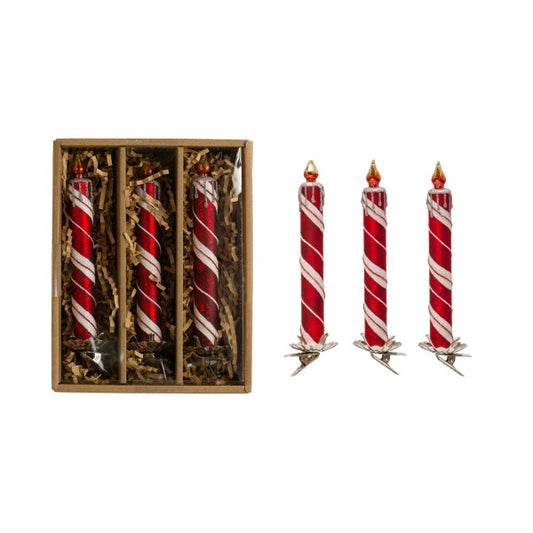 Clip-on Glass Candle Ornament