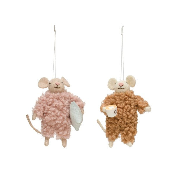 Wool Felt Mouse Ornaments