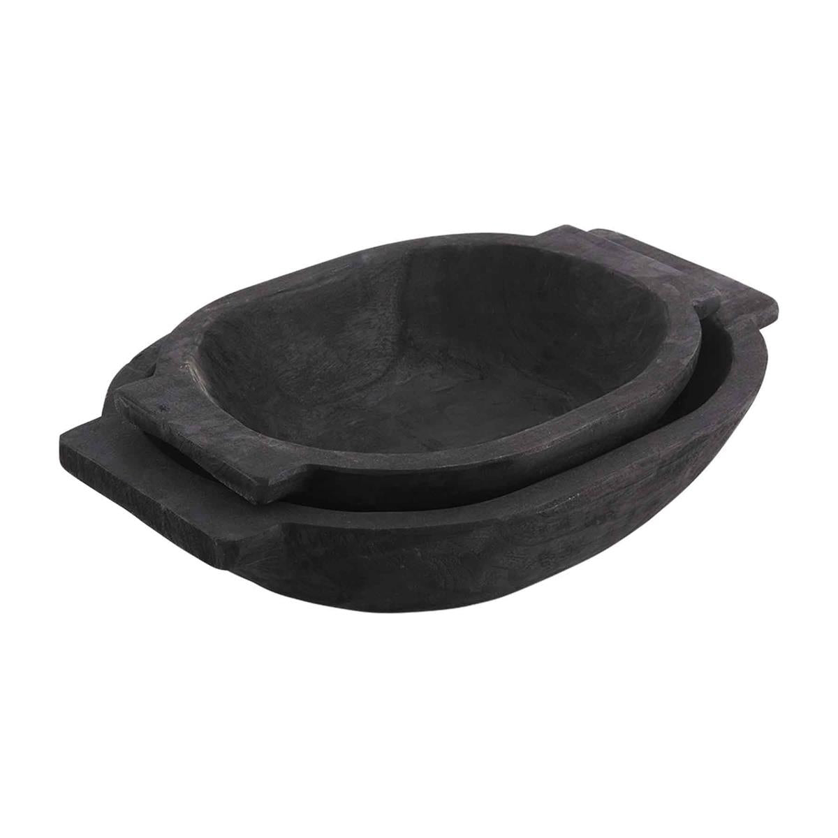 Black Oval Dough Bowls