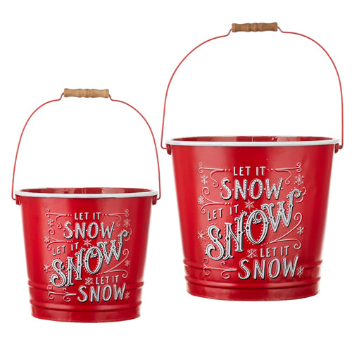 Let It Snow Handled Bucket