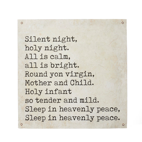 20" Silent Night Paper Tapestry