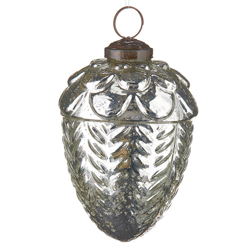 5" Acorn Mercury Glass Ornament