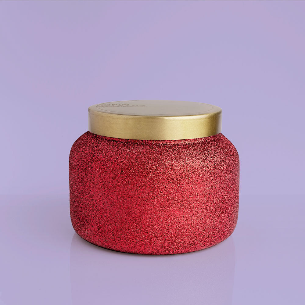 48oz Jumbo Red Glitter Candle