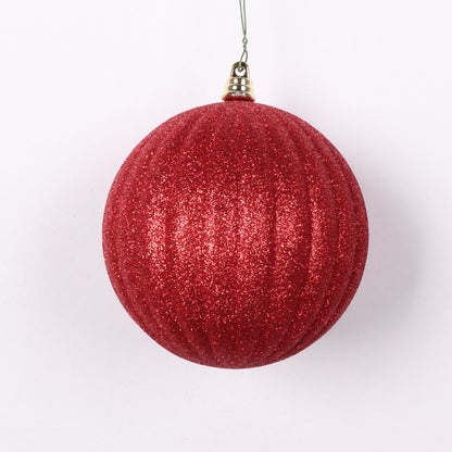 10" Glitter Pleated Ornament