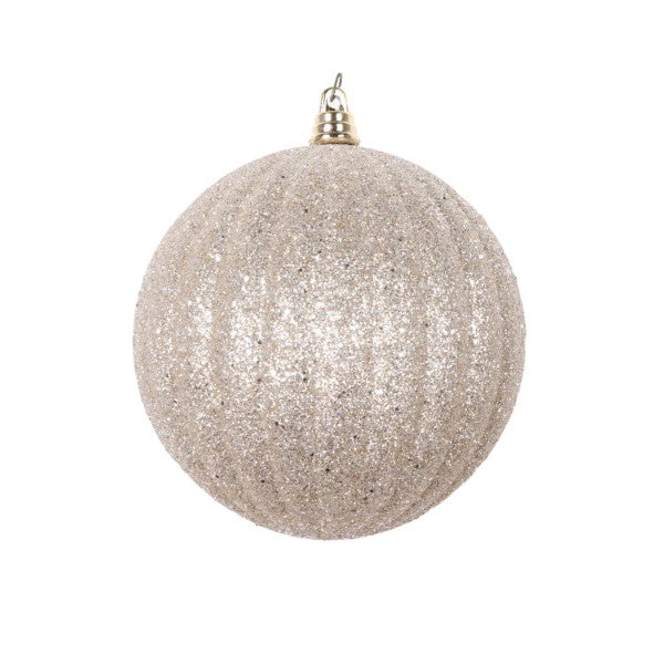 10" Glitter Pleated Ornament