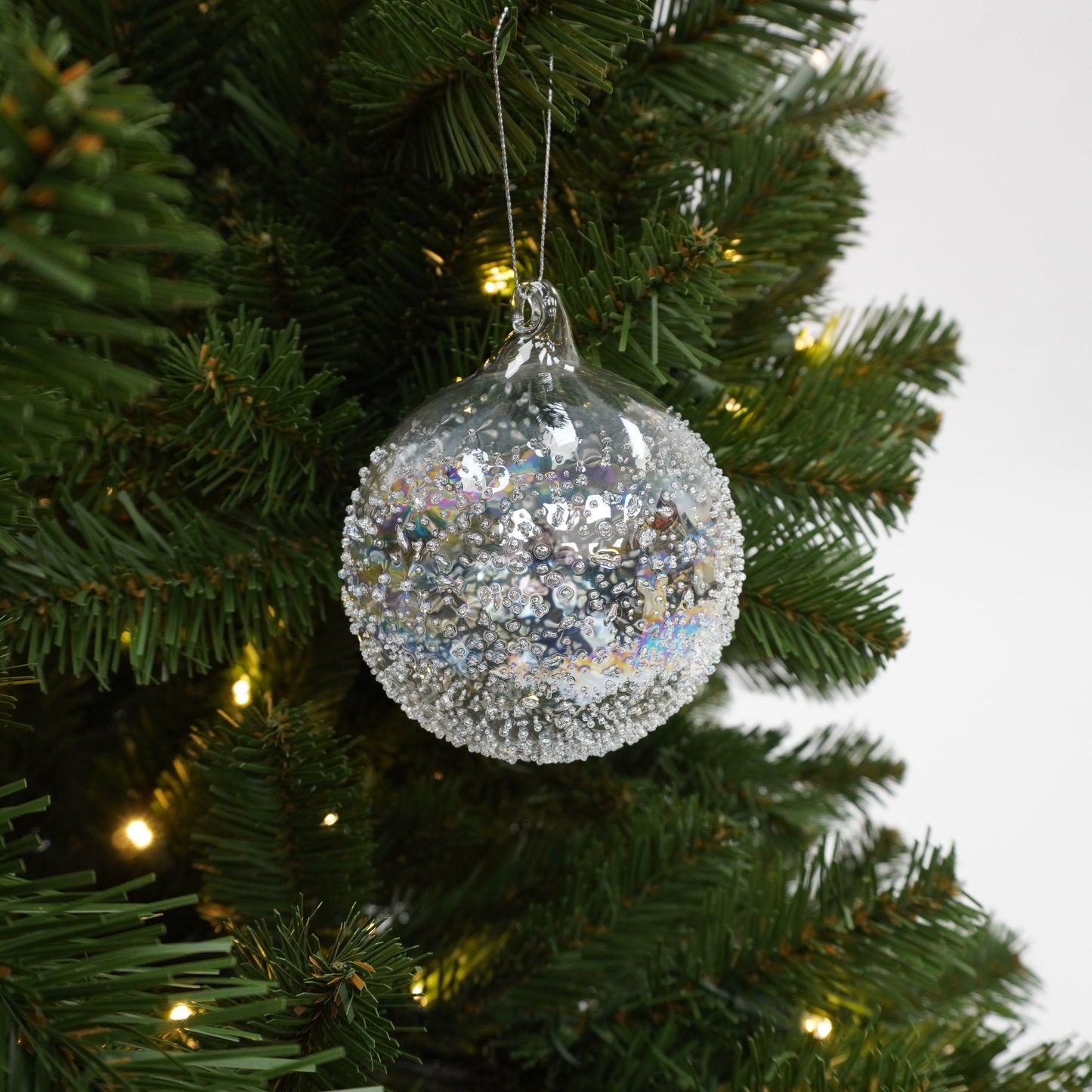 4" Glistening Glass Ball Ornaments