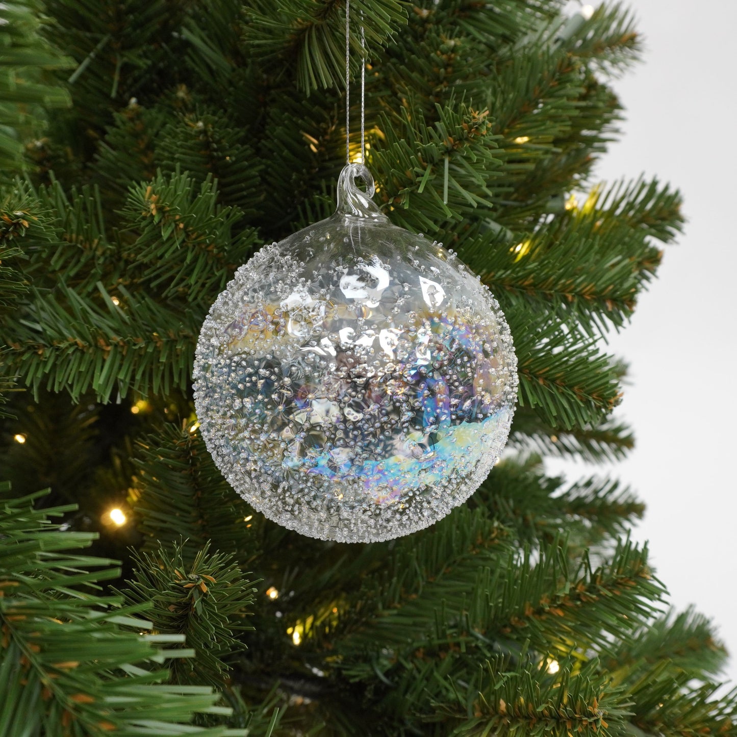 5" Glistening Glass Ball Ornaments