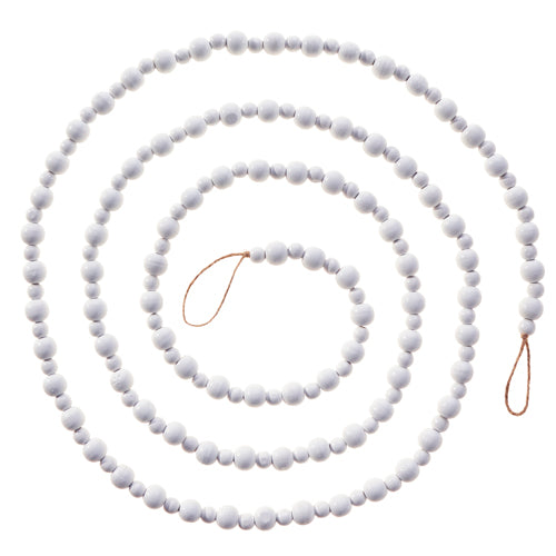 9.25' White Bead Garland