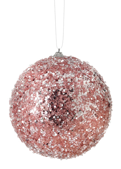 Glitter Sequin Iced Ball Ornament