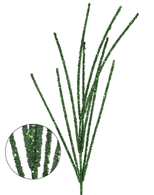 32" Glitter Mini Berry Grass Spray