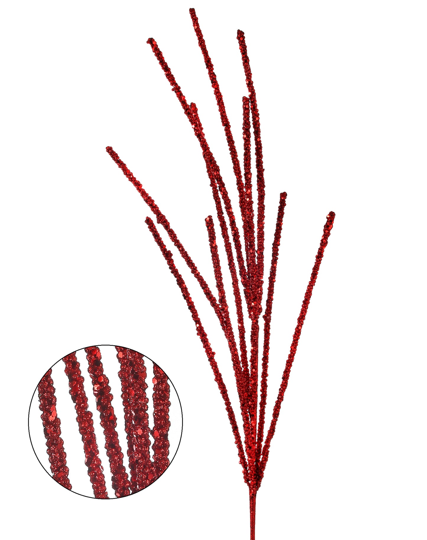 32" Glitter Mini Berry Grass Spray