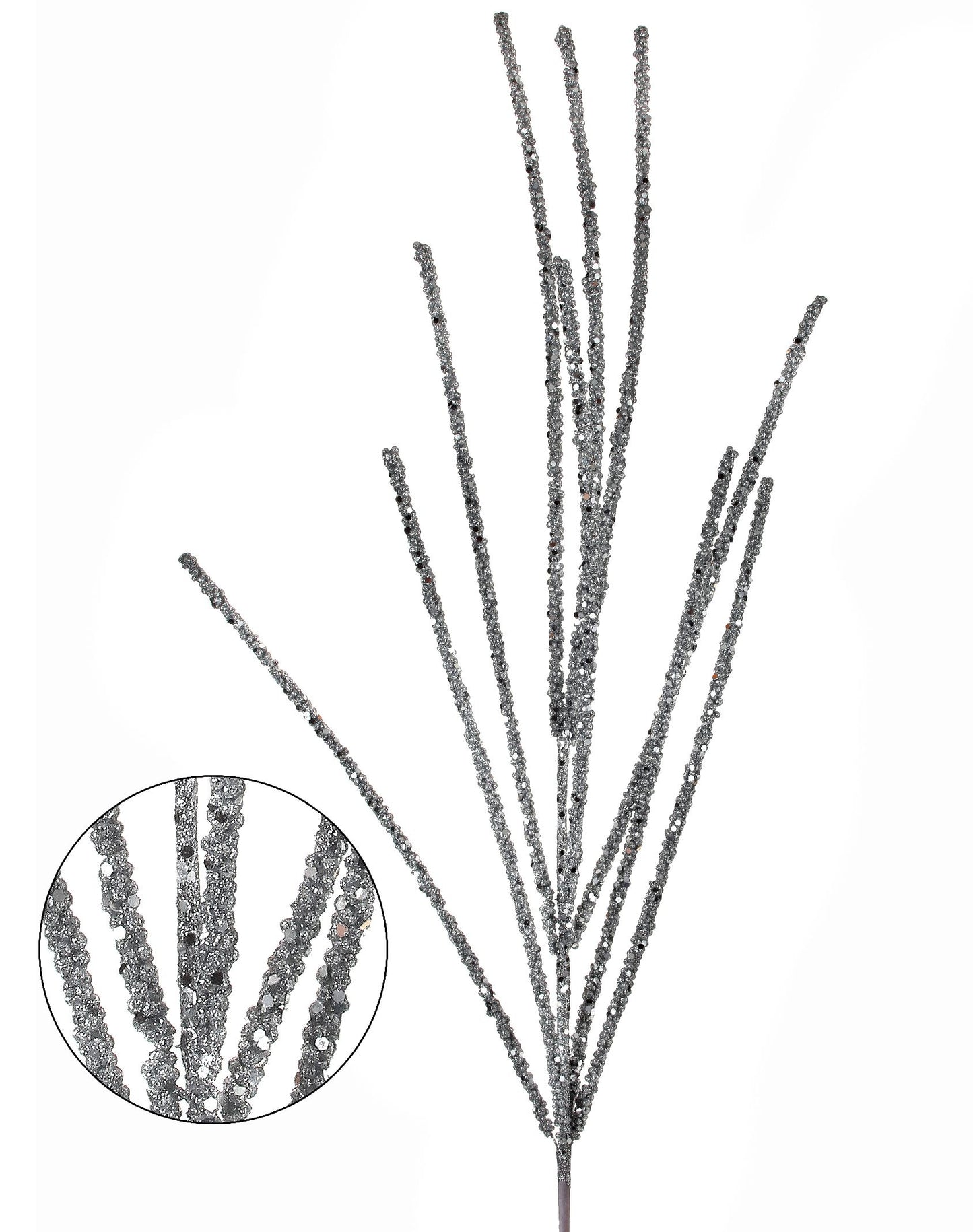 32" Glitter Mini Berry Grass Spray