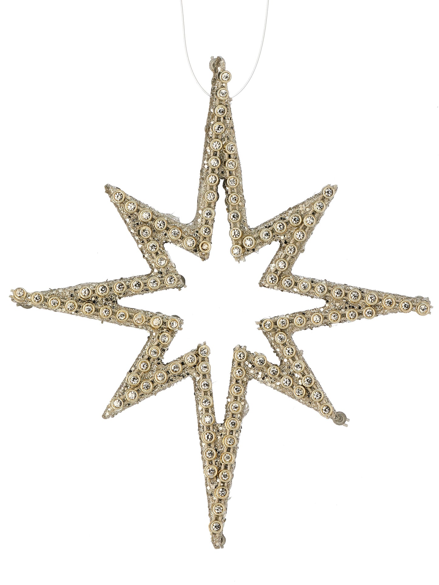 6.25" Jewel Beaded Cutout Star Ornament