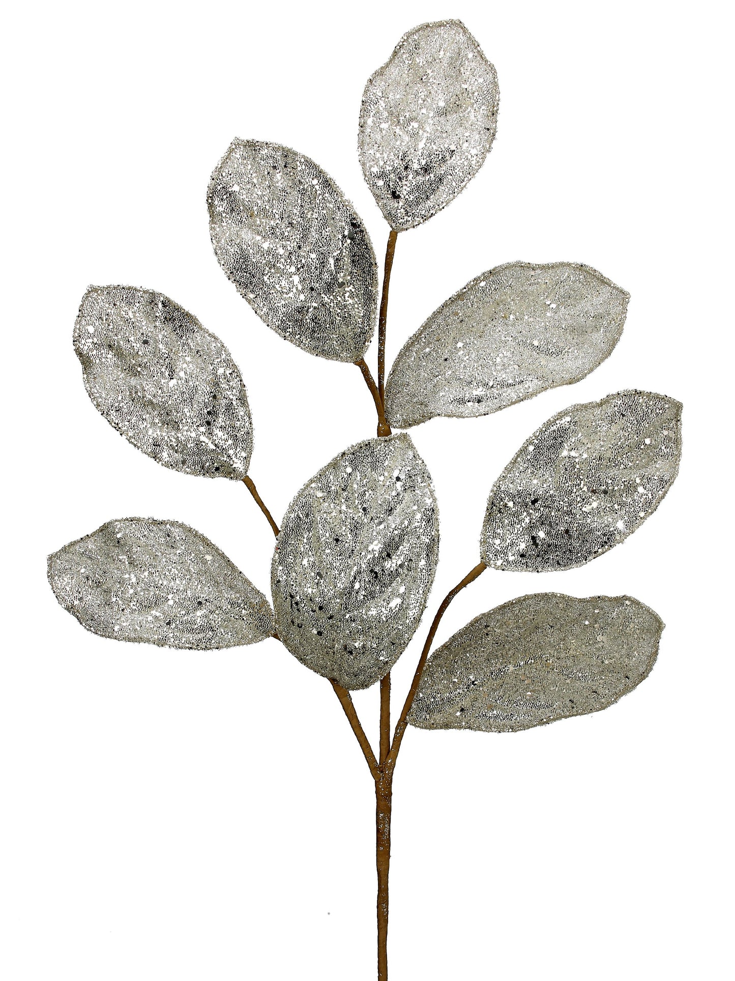 Micro Beaded/Sequins Magnolia Leaf Spray
