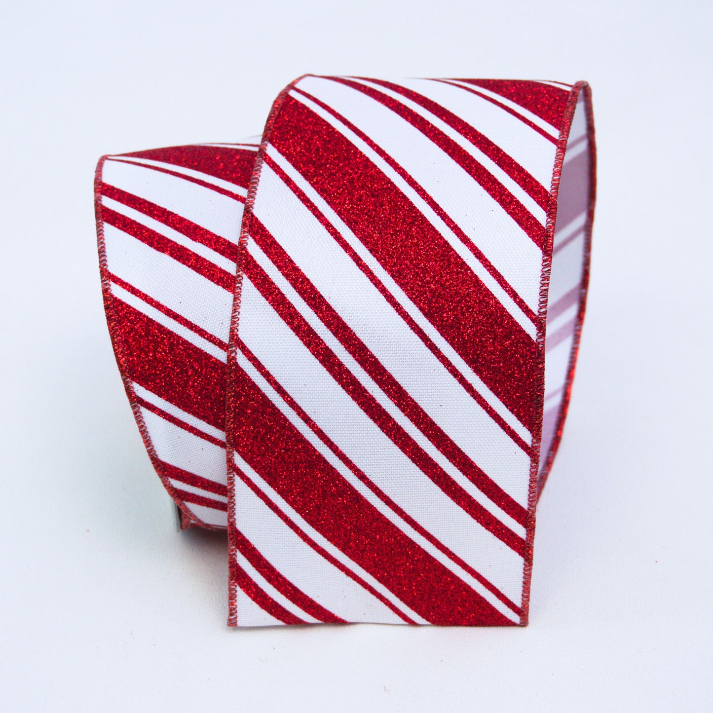 Red Candy Cane Stripes Ribbon