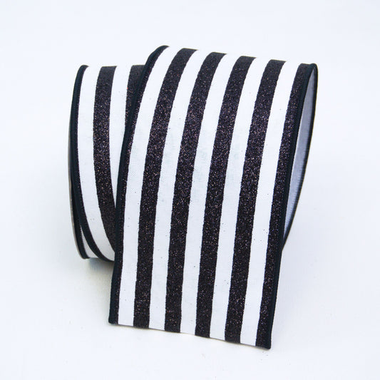 Thin Glitter Stripes Ribbon