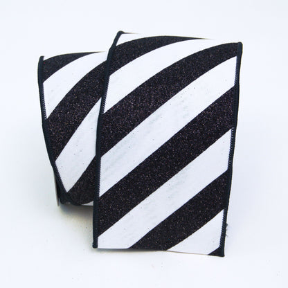 Glitter Candy Stripe Ribbon