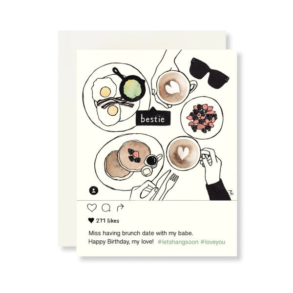 Food Illustration Instagram Birthday Card
