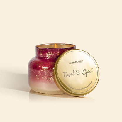 19oz Tinsel & Spice Glimmer Signature Jar Candle