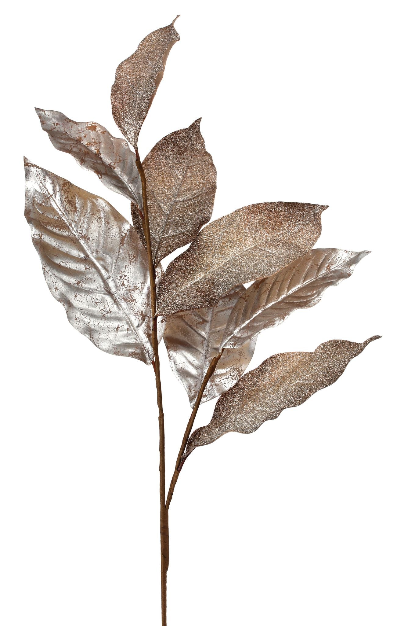 32" Sparkle/Metallic Magnolia Leaf Spray