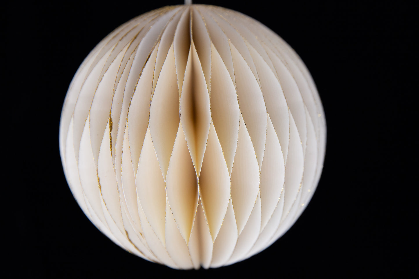 7" Ivory Ball Ornament