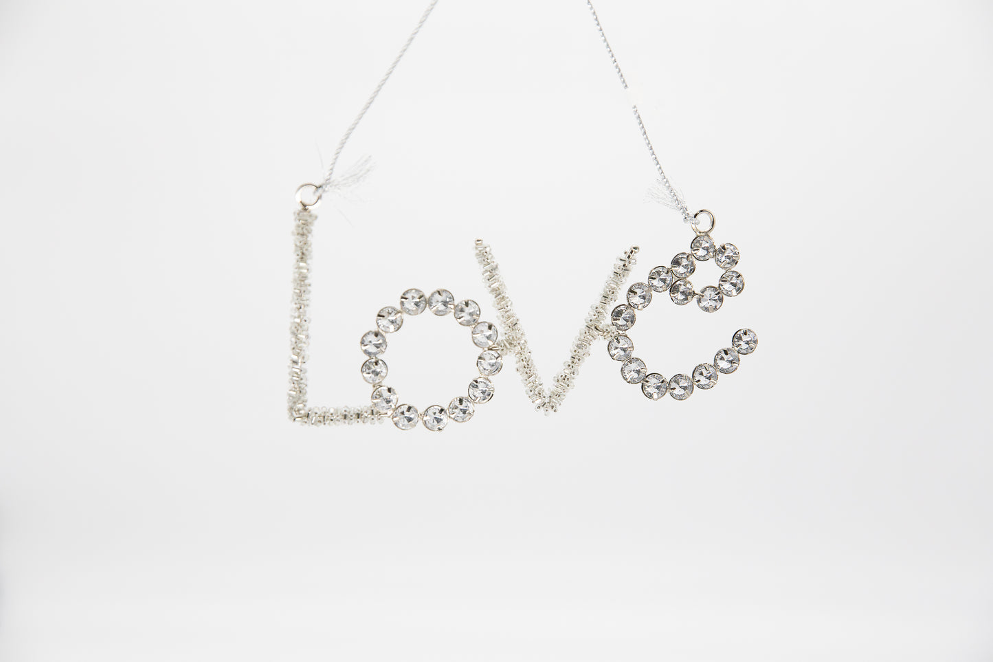 "Love" Glass, Bead, and Jewel Ornament