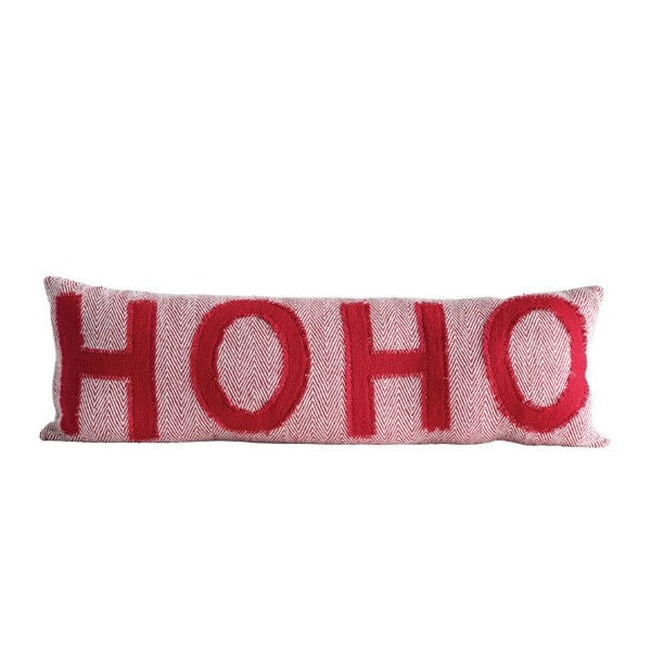 "Ho Ho" Woven Cotton Pillow
